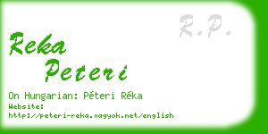 reka peteri business card